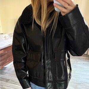 Levi’s faux leather and shearling collar jacket